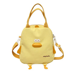 Funny Duck Canvas Bag Women Shoulder Crossbody Large Capacity Bag