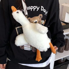 Girl Furry Duck Mobile Phone Bag Cartoon Shoulder Bag Crossbody Bag