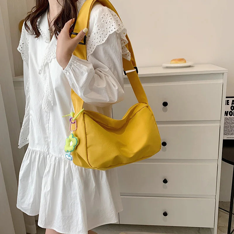 Girl Handbag Canvas Teenager Shoulder Bags Casual School Crossbody Satchel