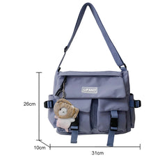 Canvas Girl Handbag Teenager Shoulder Bag Ladies Casual Crossbody Pouch Purse