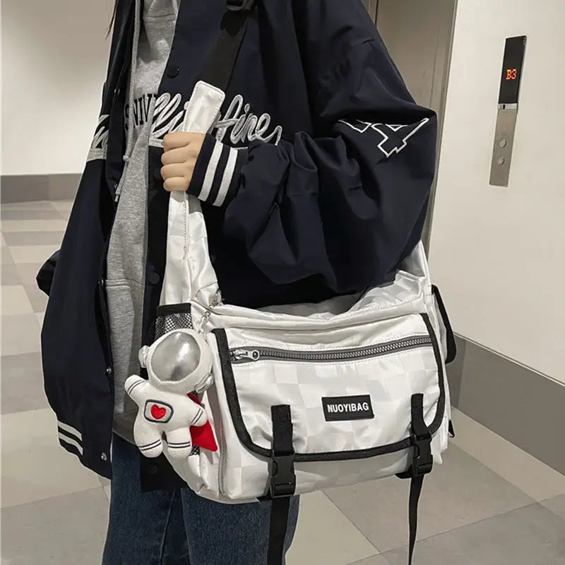 Canvas Teenager Shoulder Bag Women's Messenger Bag Ladies Casual Handbag