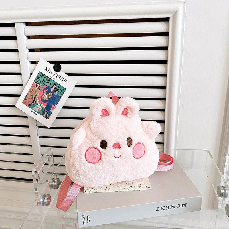 Girl Japanese doll mini backpack plush bag