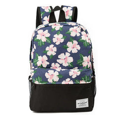 Floral Canvas Backpack for Teenager High Capacity