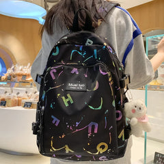 Pink Girl Student Backpack Laptop College Women School Bag