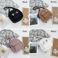 Corduroy Small Backpack Girl Travel Women Shoulder Bag