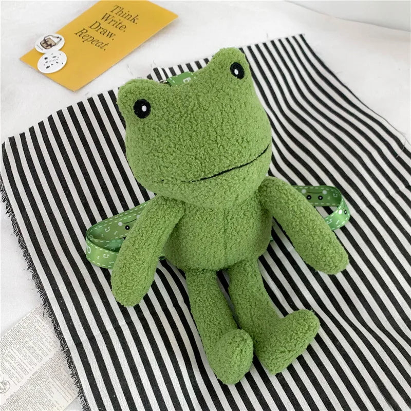 Girl Plush Frog Doll Bag Cartoon Baby Backpack