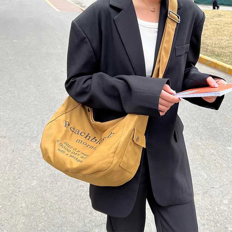 Canvas Tote Bag for Women with Large Capacity