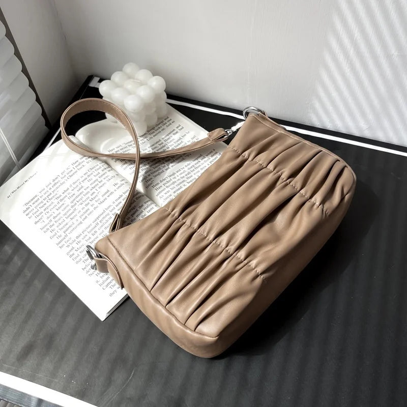 Girl's Dumplings Bag PU Leather Messenger Bag Women's Tote Bags