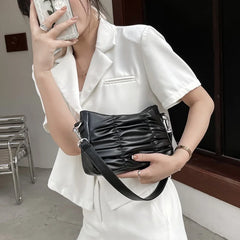 Girl's Dumplings Bag PU Leather Messenger Bag Women's Tote Bags