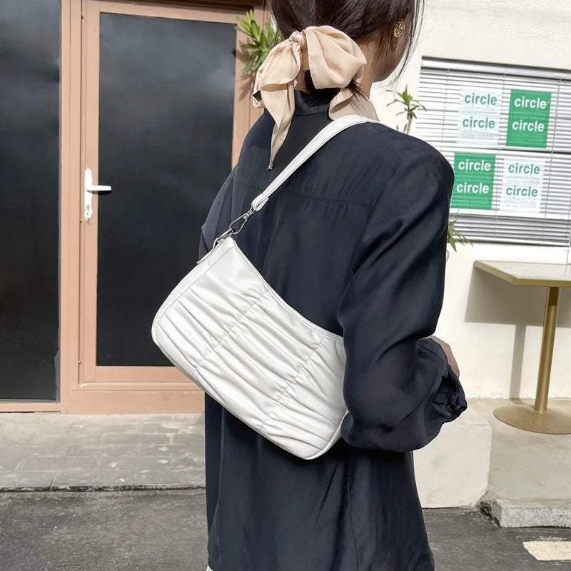 Girl's Dumplings Bag PU Leather Messenger Bag Women's Tote Bags
