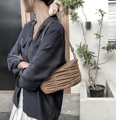 Girl's Dumplings Bag PU Leather Messenger Bag Women's Tote Bags