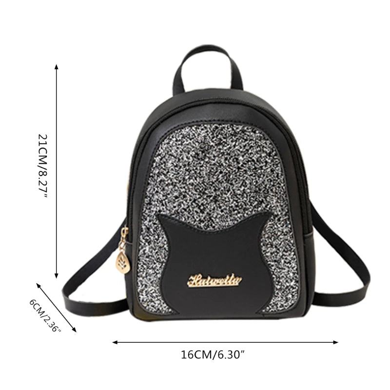 Sequin Shoulder Bag Anti-theft Rucksack Mini Daypack G5AE
