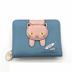 Women Wallet Card Clamps Coin Purse Cash Clip Billfold PU Leather Vintage Purse