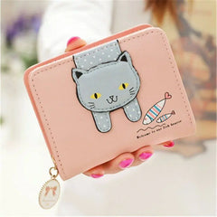 Women Wallet Card Clamps Coin Purse Cash Clip Billfold PU Leather Vintage Purse