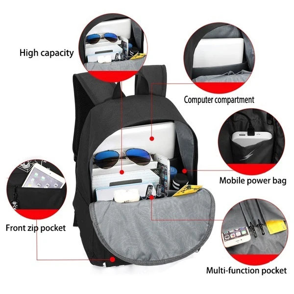 Anime Hunter X Hunter School Bag for Teen Girls Women Kurapika HxH Backpack