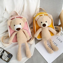 Cartoon Bear Kids School Bags Canvas Backpack