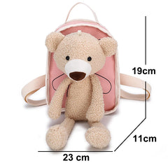 Cartoon Bear Kids School Bags Canvas Backpack