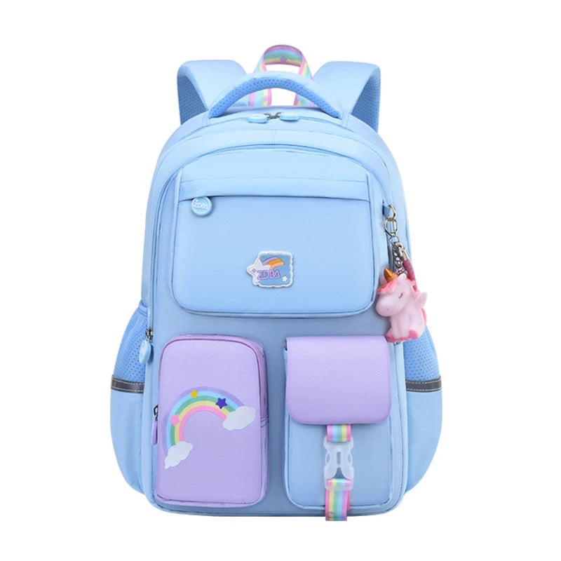 Girls' Elementary Students Bookbag with Anti-Theft Pocket