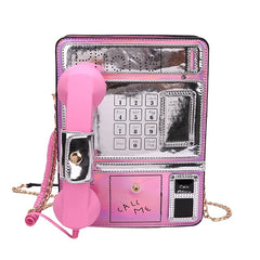 Funny PU Bucket Shoulder Bag Crossbody Women Bag