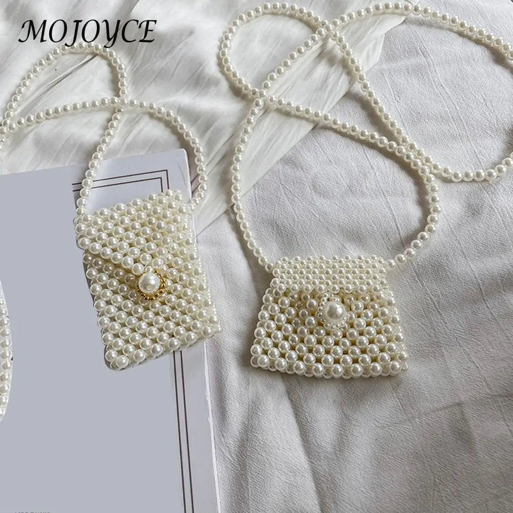 Women's Casual Messenger Bags Women Pearl Mini Messenger Bag Retro Ladies