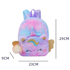 Girls Cartoon Plush Backpack Children Schoolbag Kids Gift Book Bag