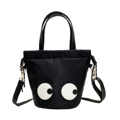 Japanese Bento Box Bag Bucket Shoulder Bags for Women Solid Casual Handbags