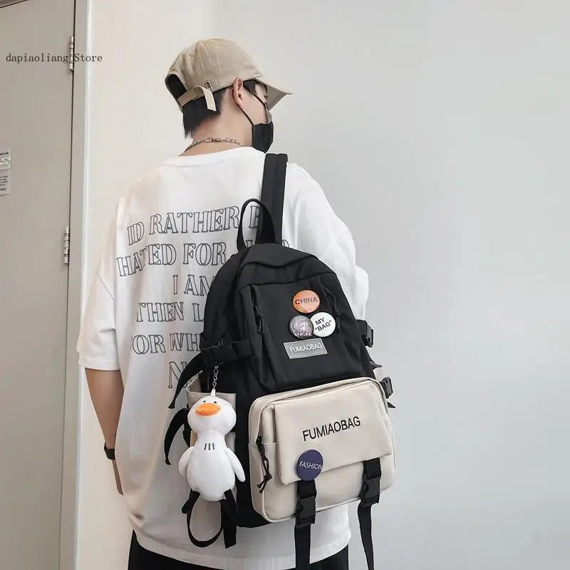 Large Student Shoulder Bags Nylon School Bag for Boys