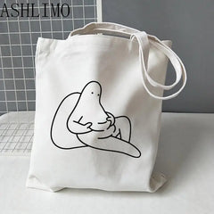 Girls Casual Hand Bag MR DONOTHING Tote Bag Aesthetics Women's Gra