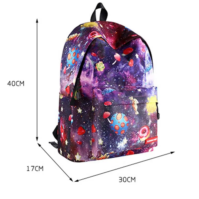 Girls Flower Print Rucksack Backpack Bag Women Casual Travel Lightweight