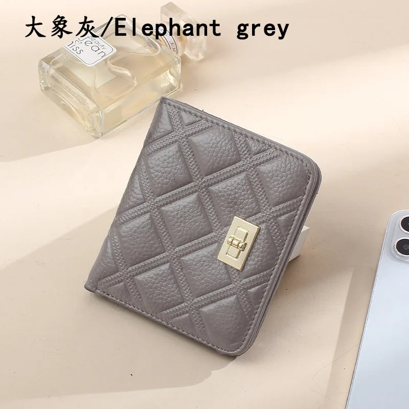 Girls' Fashion Leather Short Thin Coins Purses Wallets