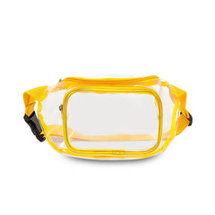 Girls Waterproof Clear PVC Fanny Pack Adjustable Vinyl Waist Bag Women