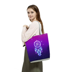 Feather Printed Woman Shoulder Bag Bohemian Style Dream Catcher