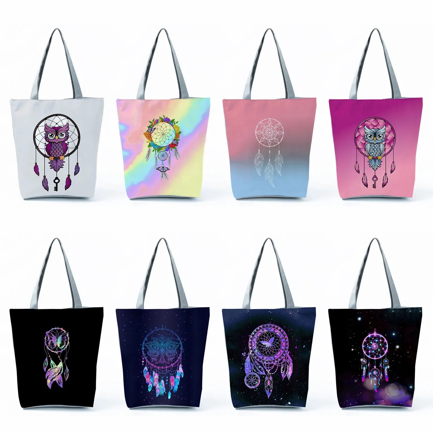 Feather Printed Woman Shoulder Bag Bohemian Style Dream Catcher