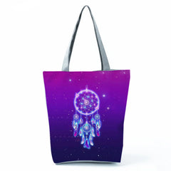 Feather Printed Woman Shoulder Bag Bohemian Style Dream Catcher