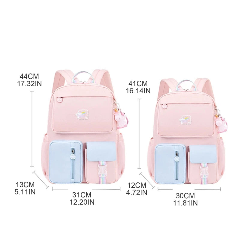 Girls Nylon Backpack for Teenage Girls Rucksack Bookbag School Bag