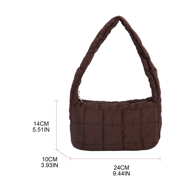 Girls Lattice Underarm Bag Women's Tote Bag