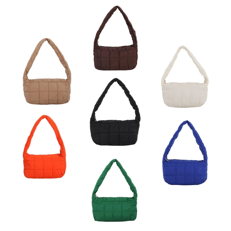 Girls Lattice Underarm Bag Women's Tote Bag