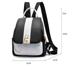 Sequins School Shoulder Bags for Women Casual Travel Backpacks