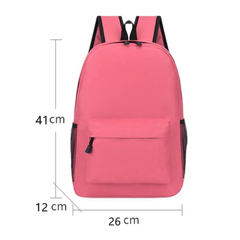 Child Pink Letter Print Backpack Kindergarten Schoolbag