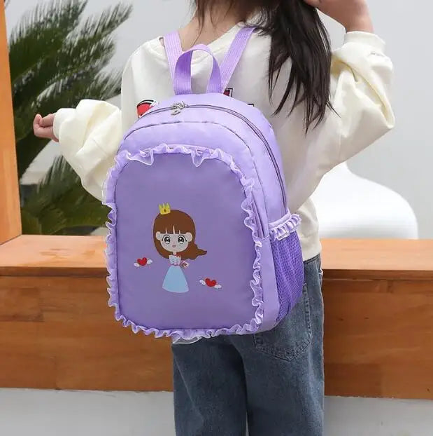 Girls Cartoon Kindergarten Backpack Princess Travel Bag