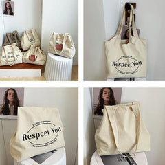 Large Capacity Canvas Tote Bag Women's Handbags Casual Shoulder Bag