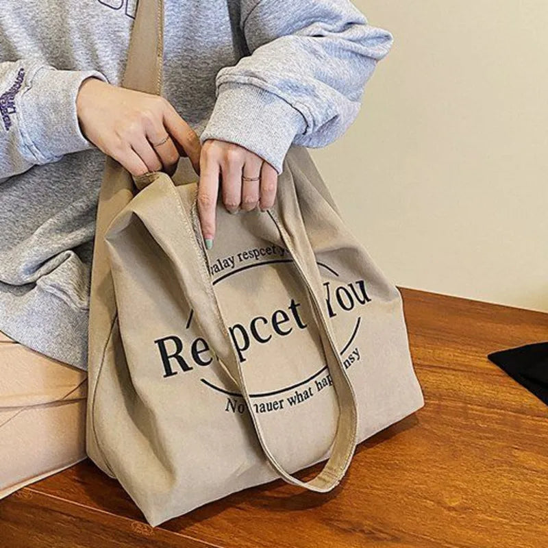 Large Capacity Canvas Tote Bag Women's Handbags Casual Shoulder Bag