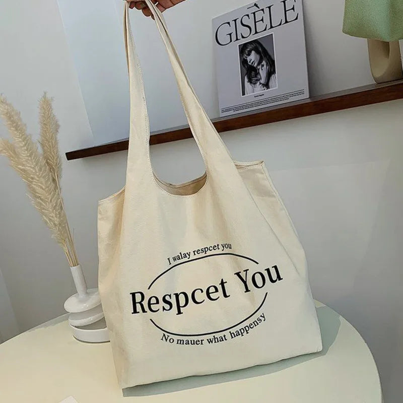 Large Capacity Canvas Tote Bag Women's Handbags Casual Shoulder Bag