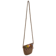 Girls Straw Rattan Weave Crossbody Bag For Baby Girls