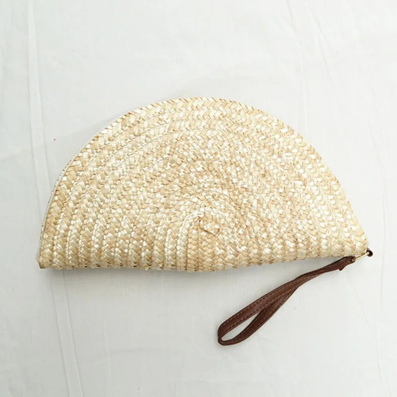 Women's Straw Clutch Purses Summer Beach Wedding Envelope Wallet