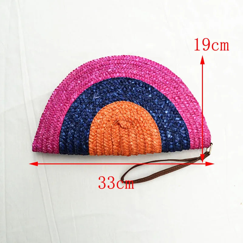 Women's Straw Clutch Purses Summer Beach Wedding Envelope Wallet