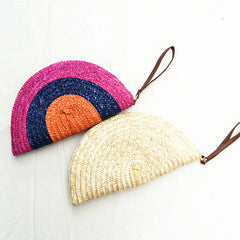 Women's Straw Clutch Purses Summer Beach Wedding Envelope Wallet