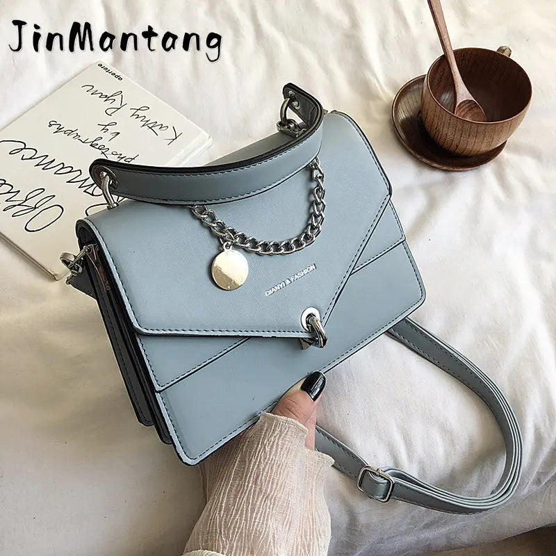 Women Chains Shoulder Bag Summer Handbag Casual Small Square Bag