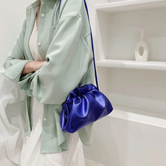 Girls' Solid Dumplings Bag PU Leather Messenger Bag Women's Shoulder Bags
