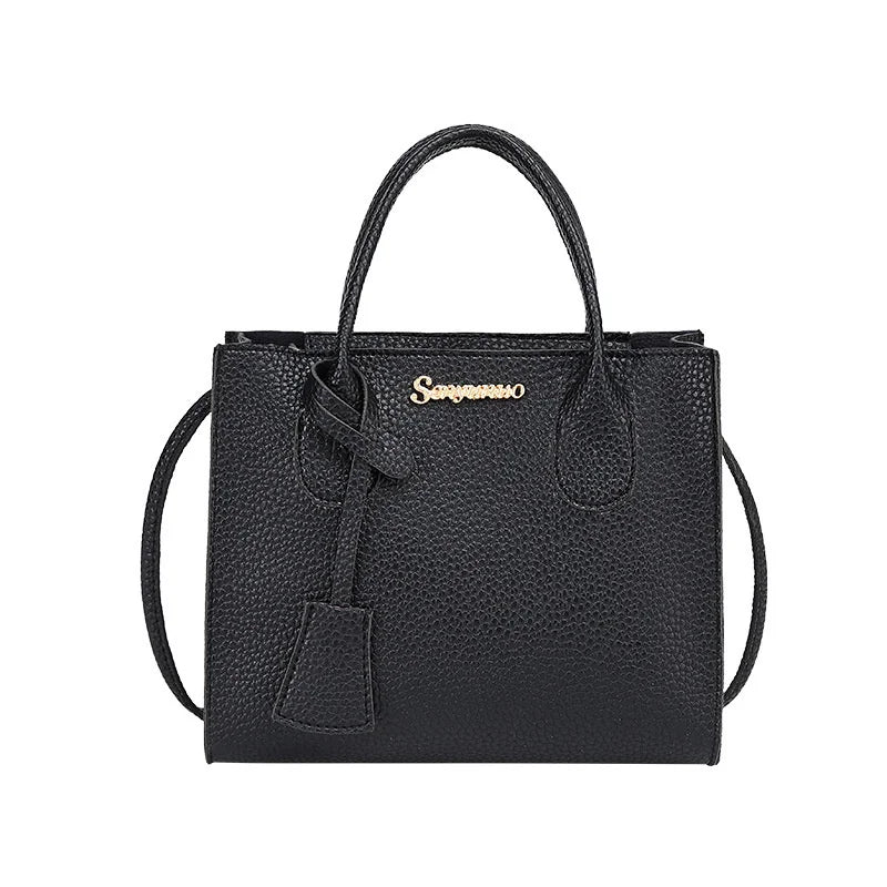 Girls' Small Square Bag PU Leather Messenger Handbag